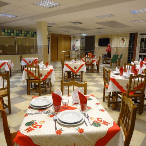 Zona de comedor de la residencia